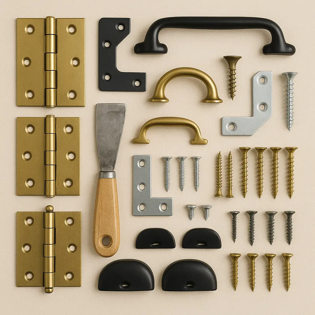 Hardware items for buildings.